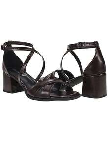 Women's Sandal Square Block Heel Shekinah Cross Straps Super Light Comfortable Modern Party Simple Elegant PVC Buckle Party 2025 - 鏽棕色 - 查看 6