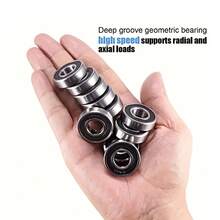 10/20 Pcs Durable Carbon Steel Ball Bearings, Smooth-Rolling Skateboard Bearings, Improve Skateboard Handling, Low Friction Rotation, Lubrication, Low Noise, Suitable For Skateboards, Longboards, Inline Skates, Roller Skates, Spinners, Suitable For Skateboarding Trick Practice And Daily Commuting - Multicolor - View 2