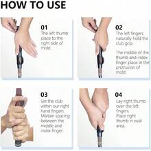 Grip Trainer, Training Aid, Grip Kit, Club Grips, Swing Trainer Correct Hand Position, Improve Swing Rhythm, Accessories Gifts Blue - 最初的 - 查看 6