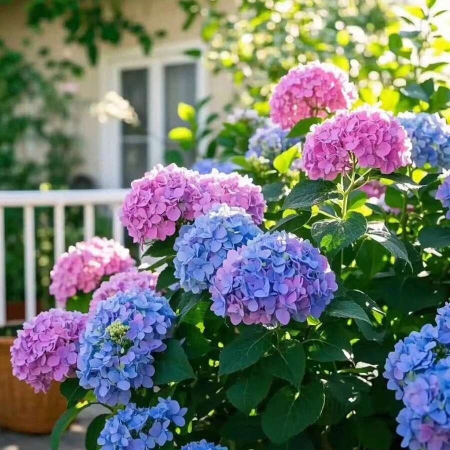 35 Semillas de Flores de Hortensia – Colores Mixtos No Transgénicos – Ideal para Bordes de Jardín, Contenedores y Plantación de Paisajes - 35 semillas - Ver 1