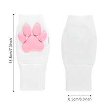 Nydotd Cat Paw Pad Mittens Gloves Kawaii Pink 3D Claw Fingerless Cute Cat Cosplay Gloves Sleeve For Girls Party{"Color_name":"WhiteShort","Size_name":"Short"} - 白短 - 查看 3