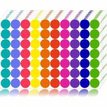 1400 Pcs Pegatinas De Puntos De Colores, Ronda De Etiquetas De Codificacin De Color, Polka Crculo De Puntos Etiqueta Engomada Para La Oficina, Aula, Papeles - Multicolor - Ver 2