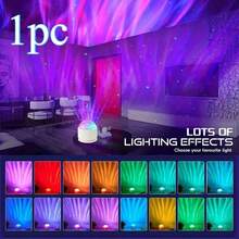 1pc LED Ripple Wave & Aurora Borealis Effect Projection Lamp With Remote Control, Adjustable Color, Bedroom Night Light Projector, Home Theatre, Ceiling Projection For Romantic Ambiance, Multi-Scene Decorative Projection Lamp, Suitable For Holidays - 1 cái - Xem 11