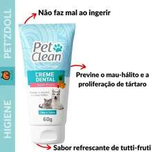 Gel Creme Dental Pet + Spray Bucal + Escova Dente Cachorro Sabor Tutti-fruti - Azul - Visão 2