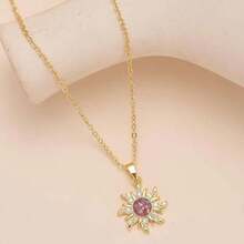 Rapunz Sun Necklace For Women, Tangled Gold Opal Pendant Necklaces, Christmas  Healing Crystal Jewelry - As Pic - View 4