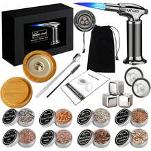 Kit de 18 Piezas ahumador de Whisky,8 sabores Diferentes de Bloques de Madera ,Se Aplica a Bar y coctelería,Regalo único para Hombres/Padre/Marido/Amigos(Sin butano) - 1 - Ver 5