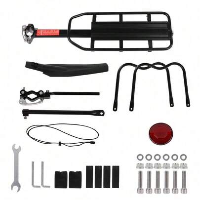 Aluminum Alloy Bicycle Rear Pannier Rack Mountain Bike Rear Carrier With Adjustable