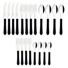 Tramontina Faqueiro Leme Tramontina Inox 20 pç Preto 4 Pessoas