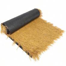 Premium Artificial Straw Roof Tiles - Durable Plastic Synthetic Grass, Suitable For Tepui Bars, Cabins, And Gazebos - Outdoor Lawn Artificial CarpetSynthetic Thatch Roll - Plastic Artificial Mexican Palm Roofing, PE Thatch Carpet, Suitable For Use On Terraces, Gardens, Gazebos, And Landscape Wall Decorations. Durable Artificial Turf Tiles. 1 Pack......