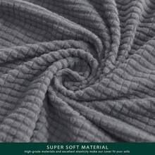 CHUN YI Juego de Fundas de Sofá Elásticas de 7 Piezas, Funda de Sofá de 3 Plazas con Tres Respaldos Separados y Cojines con Bandas Elásticas, Tela Jacquard de Spandex (Tamaño Grande, Gris Claro) -  China - Gris Claro - Ver 9