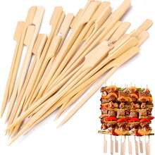 200/100/50/1 pièce (3,54"/4,72"/5,9"/7,87"/11,81" de long) Brochettes en bambou, bâtons de barbecue, brochettes pour aliments grillés, bâtons de tanghulu, également convenant pour le barbecue en plein air, le camping, les amuse-gueules, les fruits, les martinis, le fromage, les sandwichs, les garnitures de fontaine de chocolat, la fondue chinoise, les crevettes tigrées, les brochettes de viande, les garnitures de cocktail, les voyages, les réunions de vacances - Multicolore - Voir 9