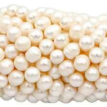 Perla Natural Cultivada de Río Redonda Irregular 1 Tira Ideal para Bisutería y Manualidades Diseño Sofisticado y Elegante - 6mm - Ver 2