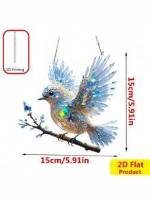 1 pièce Attrape-rêves exquis de colibri - Thème d'oiseau en acrylique coloré, motif plat, décoration murale et de porte, décoration multifonctionnelle, convient pour toutes les saisons, cadeau de créativité unique pour la maison et le jardin, convient pour la décoration/l'occasion de festival, idéal pour les amateurs d'oiseaux