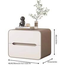 Modern Night Stand, Multifunctional Storage Bedside Cabinet Sofa Side Table Nordic Bedside Table with 2 Drawers Living Room, Bedroom and Small Spaces Color: D, Size: 50 * 37 * 48cm - 40*37*48CM + E - Ver 3