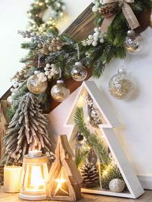 Christmas Ball Ornaments Pink Christmas Ornaments Set And Christmas Flowers For Christmas Tree Decoration Shatterproof Christmas Hanging Balls For Christmas Halloween Party Home Decoration, Christmas, For Holiday Wedding Christmas Tree Decoration - Champagne - View 3