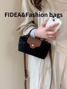 Neue modische einfarbige minimalistische PU Beuteltasche, elegante hochwertige Handtasche, geeignet für Arbeit, Einkaufen, Dates, vielseitig einsetzbar