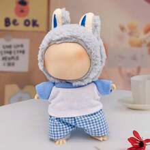 17 Cm Doll Clothing Set,Compatible With Labubu,Clothing Set Suitable For 6.7-Inch Doll Set, Fashionable And Unique And Clothing Accessories, Suitable For First/Second/Third Generation Dolls To Play And Display ,Clothes And Pants Set Only,(Excluding Dolls ) - Multicolor - View 3