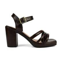 Women's Platform Pumps, Thick Heel, Simple, Elegant, Vintage, Buckle - 黑色 - 查看 3