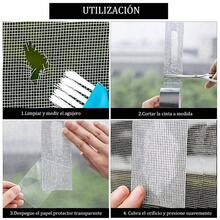 Mosquitero Cinta Adhesiva - 10M1000x 5CM para Puerta Cinta, Disponible para Mosquitero Magnetico/Malla/Tela - GRIS - Ver 5