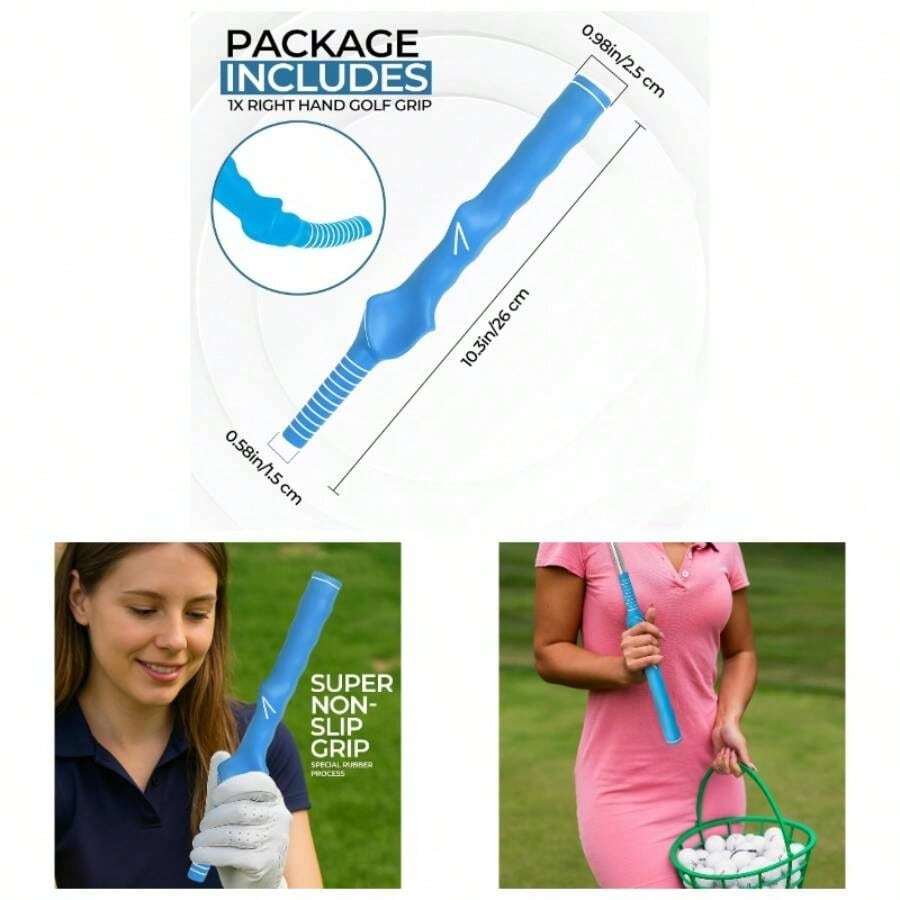 Right - Hand Grip Trainer U2013 Swing Training Aid Hand Positioning Anti - Slip Grip Trainer Beginners Pros Improve Accuracy, Power Consistency - Máy tập cầm gậy golf Sky Blue - Xem 1