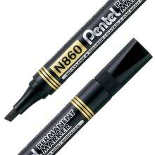 Marcador Permanente de Cincel en Blíster - Negro, Larga Duración, Modelo N860BP - A - Negro - Ver 5