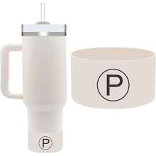 Initial Letter Protective Silicone Boot H2.0 40 30 20 Oz IceFlow Flip 30 20 Oz, Anti - Noise Anti - Scratch, Tumbler Protector Sleeve Cover Boot - P - Xem 1