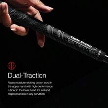 MCC Club Grip - All - Weather Hybrid Grip - Brushed Cotton Cord Pebbled Texture - Moisture - Wicking Technology - 標準 + 1 件裝 - 查看 4