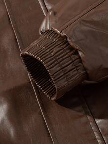 جاكيت جلدية رجالية كاجوال فضفاضة، مناسبة للخريف والشتاء