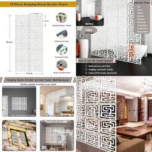 Lchen Hanging Room Divider Panel10 Pieces Hanging Wall Divider Room Partition WoodPlastic Thick Hanging Panel Screen Home Office Decoration MLS10Panels - Trắng-ml - Xem 1