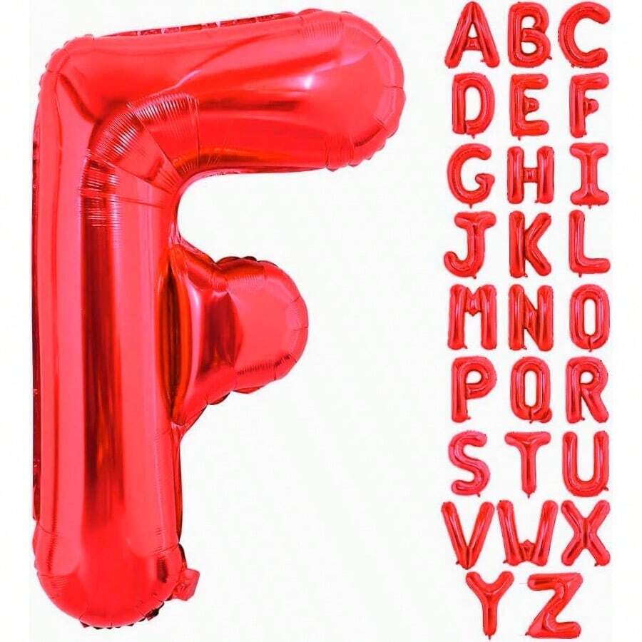 40 Inch Large Red Letter F Balloons Alphabet F Letter Balloons Foil Mylar Big Letter Balloons For Birthday Party Anniversary New Year Graduation Wedding Decorations - ĐỏF - Xem 1