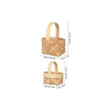 Woven Baskets Small Picnic Baskets With Handles Wood Chip Baskets Candy Baskets Party Favor Basket Baskets 12Pcs - 如圖所示 - 查看 3