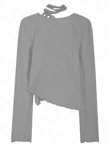 春季新款简约性感百搭女式针织T恤