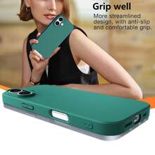 液态硅胶手机壳适用于 A06 A16 A26 A36 A56 A15 A35 A55 适用于 Galaxy S25 Ultra 适用于 13 16 Pro Max 11 - 墨綠色 - 查看 5