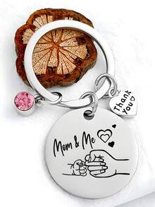 1 件不锈钢特殊钥匙扣，母亲节送给妈妈的礼物，温暖实用的钥匙扣圣诞节 - 彩色 - 查看 5