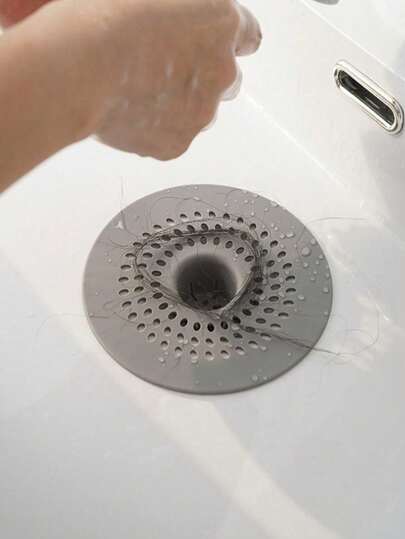 Filtro de ralo de silicone para ralo, protetor de ralo de chuveiro e pia de cozinha, fácil instalação, durável e flexível, resistente à corrosão, compatível com ralos padrão, filtro de ralo descartável para ralo de chuveiro, protetor de ralo para chuveiro, filtro de ralo de cozinha, manutenção doméstica, acessórios para banheiro