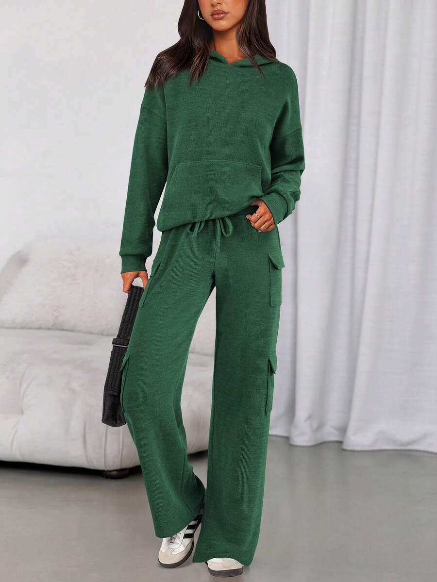 PRETTYGARDEN Women's Spring Fall Sweatsuits 2 Piece Sets Outfits Lounge Matching Hoodie Set Travel Going Out Outfits Track Suits Winter Clothes New Years Valentine Vacation Outfits For Women Sweatsuit Set Women - 綠色 - 查看 1