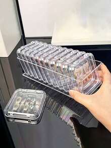 11-częściowy przezroczysty schowek na kosmetyki do pielęgnacji paznokci, schowek na biżuterię, schowek na biżuterię, stojak ekspozycyjny na kosmetyki do pielęgnacji paznokci, przenośny schowek odporny na kurz i wilgoć