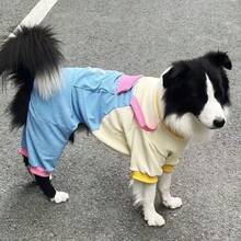 1pc Dog Clothes, Letter Pocket Overalls, New Spring/Autumn Design, Pet Anti-Shedding, Suitable For Teddy, Poodle, Schnauzer, Bichon Frise Small Dogs, 4-Leg Leash, Cat Apparel - Multicolor - View 3