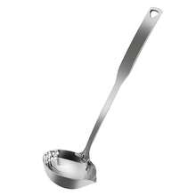 Stainless Steel Ladles With Pouring Lip Serving Soup Ladle Skimmer Slotted Spoon Strainer Oil Colander Canning Ladle Pouring Rim - Silver - View 1