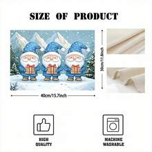 Weihnachtsgeschirr mit Zwergenmotiv "Weihnachten in den tiefen Bergen" (1 Stück/4 Stücke/6 Stücke/100 Stücke), wärmeisolierend, maschinenwaschbar, aus Polyester, schützend, als zentrales Dekorationselement, für den täglichen Gebrauch im Wohnzimmer und für gesellige Zusammenkünfte geeignet. - Verschiedenfarbig - Übersicht 3