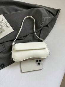 Túi đeo vai nữ kiểu Tây Ban Nha mới, kiểu dáng công sở, đa năng, tối giản, chất liệu giả da (Không bao gồm túi quà tặng) - trắng - Xem 9