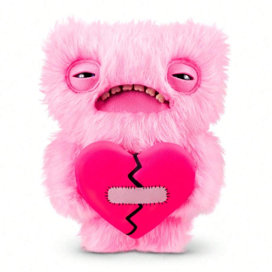 Spin Master Muñeco de peluche Fuggler Love Monster Series, feo y lindo, con dientes graciosos, de 8.66 pulgadas, con licencia oficial, regalo para Halloween, Navidad, cumpleaños, coleccionable para adultos, niños, parejas, amigos, regalo festivo - Monstruo del amor-problema Monstruo estrella-rosa - Ver 1
