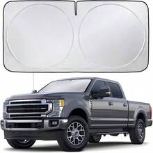 Parasol para Auto Plegable, Protector de para Parabrisas para automvil, camin, SUV, Pantalla Reflectante para Parabrisas con Recorte de Espejo Que Mantiene el Automvil Fresco XG - XG - Ver 2