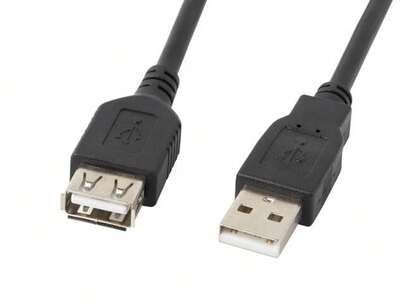  Lanberg CA-USBE-10CC-0018-BK cable USB 1,8 m USB 2.0 USB A Negro