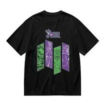 Camiseta Unisex Warner Bros. - 220g Algodón, Impresión de Panel y Alto, Blanco y Negro, Lavable aáquina, Eventos de Superhéroes y Fans de Cómics para Adultos - Negro - Ver 2