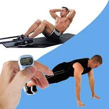 1Pc Blue 5 Digit Digital Row Counter, Display Counter Clicker, Handheld Number Click Counter, Electronic Finger Counter Hand Tally Counter With Ring, Track And Field Lap Counters