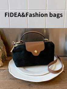 Neue modische einfarbige minimalistische PU Beuteltasche, elegante hochwertige Handtasche, geeignet für Arbeit, Einkaufen, Dates, vielseitig einsetzbar