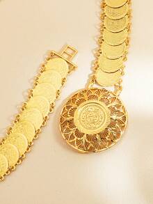 1 st. Boho Guld Kedja Retro Koppar Guldpläterad Kroppskedja Sexig Navel Kedja För kvinnor Datekväll Business Fester Och Bröllop