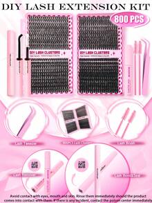 800/280 CÁI D Curl Cụm mi riêng lẻ Công suất cao 30D + 40D + 60D + 80D 9-16mm Cụm mi tự làm Dày hơn & Trông tự nhiên & Mỏng & Lâu trôi & Không thấm nước Lông mi giả riêng lẻ có thể tái sử dụng Bộ nối mi kèm dụng cụ trang điểm Liên kết và bịt kín & Tẩy mi & Nhíp mi & Cọ mi Để tự sử dụng tại nhà hoặc khi di chuyển Cho cuộc sống hàng ngày & Đám cưới & Tiệc tùng & Lễ hội âm nhạc & Ngày của Mẹ & Du lịch Bộ cụm mi, Lông mi, Lông mi, Lông mi giả - màu đen - Xem 2
