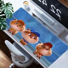 1pc  Cute Cartoon Fluffy Cats Gaming Mouse Pad - Rubber Base, Washable Desk Mat With Adorable 3-Cat Design, Ideal For Office, School, Home Decor, Perfect Gift For Fans, Cute Desk Mat